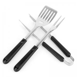 3PCS Stainless Steel BBQ Tools BBQ tool set Barbecue Accessories Utensils Metal Grill Spatula Tongs For Outdoor Camping Party	